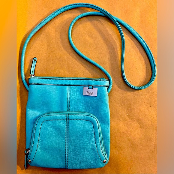 Tignanello Bags Tignanello Sky Blue Leather Crossbody Bag With